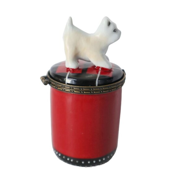 Vintage Bombay Company Lidded Porcelain Candle & Holder Dog - Picture 5 of 7